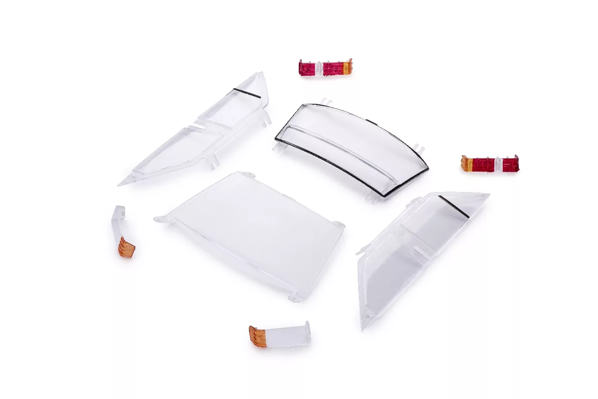 CS44v Mercedes 190E transparent parts